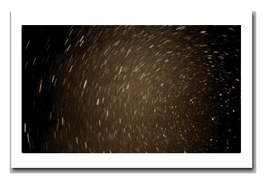 photo du mouvement apparent du ciel